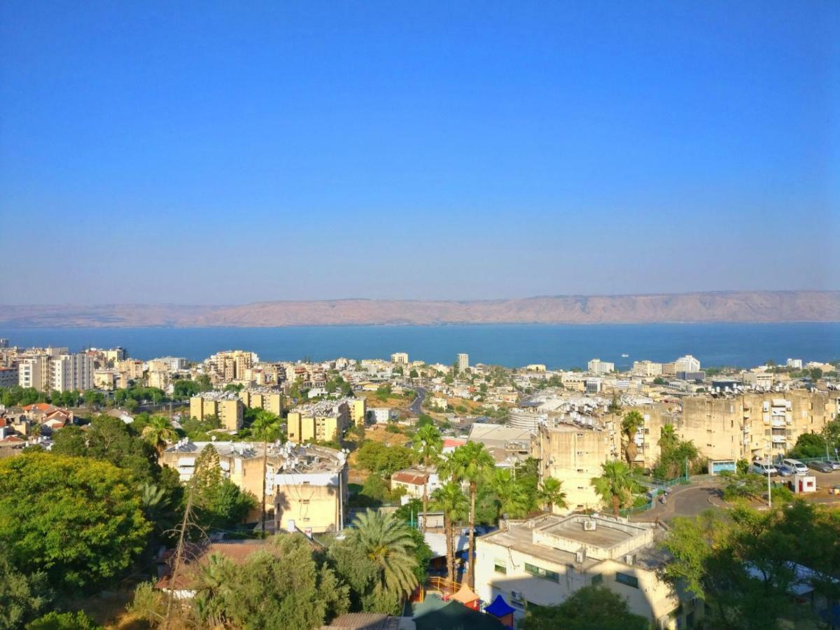 1Bdrm Apt With Panoramic View Of Sea And Mountains Tiberias Bagian luar foto